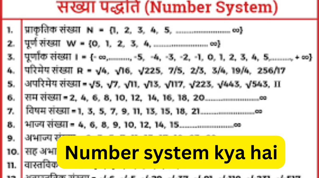 Number system kya hai